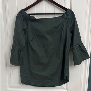 White House Black Market Dark Green Blouse